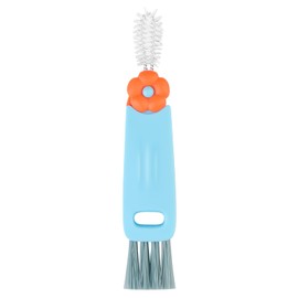 3 in 1 Bottle Gap Cleaning Brush, Multifunctional Cup Lid Gap Cleaner, Portable Crevice Cleaning Brush Set, Suitable for Household Use and Carry Outdoors, for Bottle Gap Tight Spaces Cup(Blue)