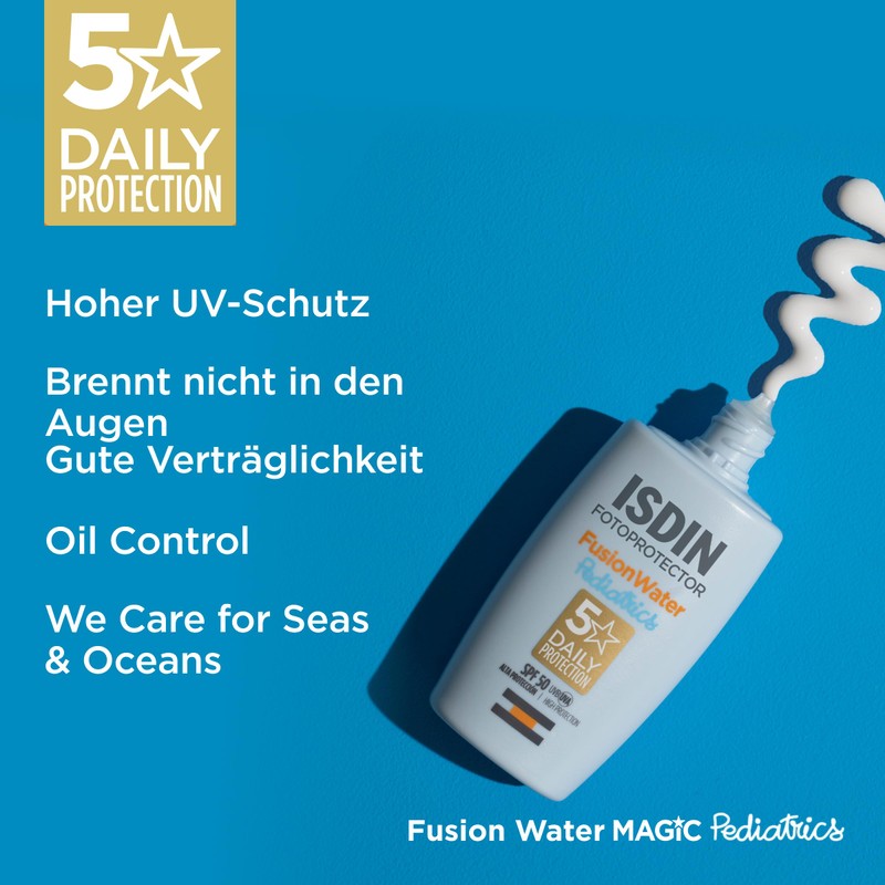 ISDIN Fusion Water Magic Pediatrics SPF 50 Sun Cream Face