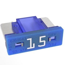 AUPROTEC Mini LP Car Fuses Blade Fuses 2A - 30A Selection: 15A Amp Blue Pack of 5