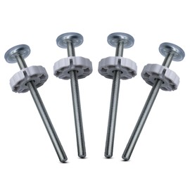 SHYUJAJIE Universal Baby Gate Threaded Spindle Rod, Baby Gate Wall Protector,M8 (8mm) Replacement Bolt Part for Baby & Pet Safety Gates, Extra Long Baby Tension Gate Extender (White, 4Pcs)