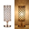 Tomshine Crystal Bedside Table Lamp Decorative Desk Light with Dual