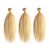 Peenoll Human Hair Bundles 18 20 22 Inch Blonde 613#