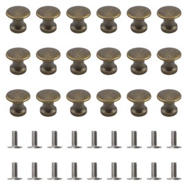 UFURMATE Mini Cabinet Knobs, 18PCS Zinc Alloy Single Hole Pull Handles Antique Bronze Cabinet Knobs Pulls Decorative Mini Knobs for Jewelry Box Gift Case