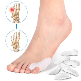 DOACT Conjunto de ortesis para dedo meñique, separador de dedo meñique para aliviar el dolor, enderezador de dedo meñique, cojín para dedo pequeño (6 piezas)