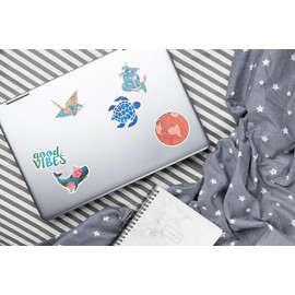 ARTIVO Cute Stickers for Water Bottle Laptop 50 Pack, Aesthetic VSCO Waterproof Vinyl Decals for Teens Girls, Fun Kids Sticker Pack