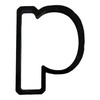 p Lowercase Block Letter Cookie Cutter with Easy to Push