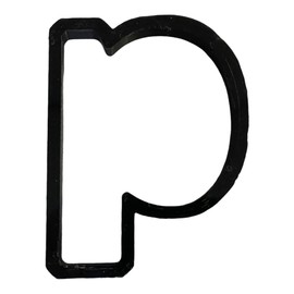 p Lowercase Block Letter Cookie Cutter with Easy to Push Design (3 inch)