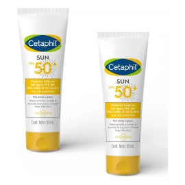 Pack 2 Protector Solar Facial Cetaphil Sun Fps 50+ Gel Matte