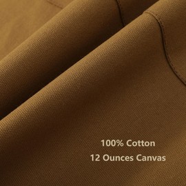 AFUN Chef Aprons for Women Men with Large Pockets, Cotton Canvas Cross Back Water Repellent Work Apron, Size M to XXL (Brown)