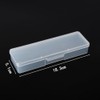 JIHUOO 4 Pcs Plastic Storage Personal Box for Nail Clear