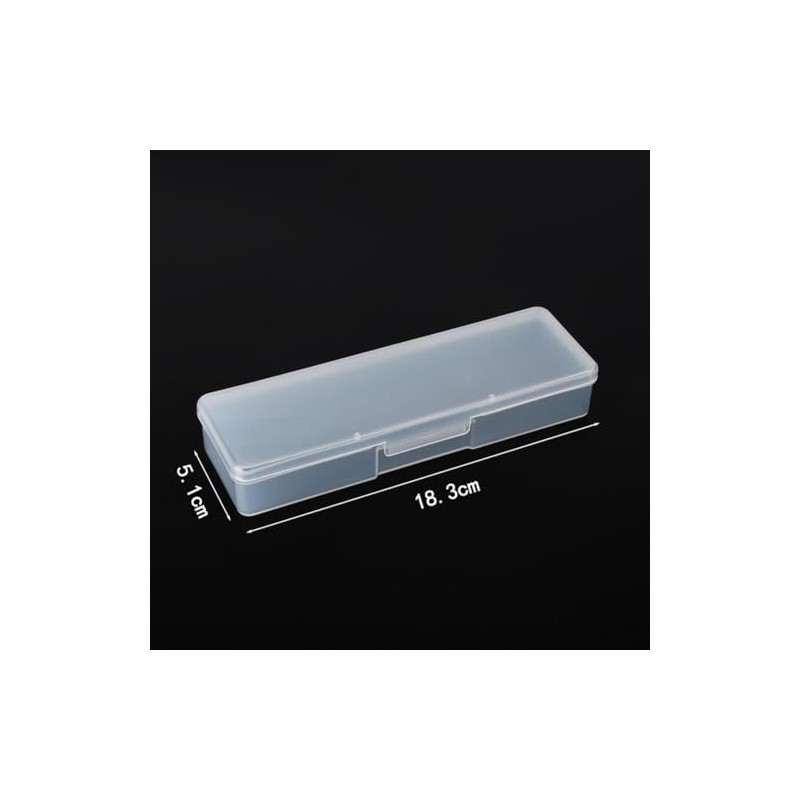 JIHUOO 4 Pcs Plastic Storage Personal Box for Nail Clear