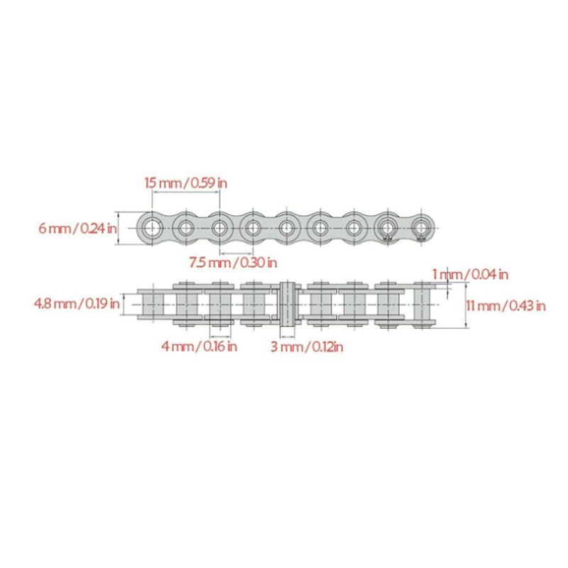 Aramox 219H 112 Alloy Steel Link Chain, Saw Chainsaw Chain