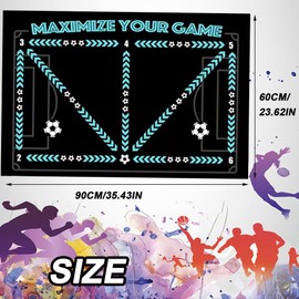 Football Mat, Football Step Training Mat, Football Mat Training, Training Mat Non-Slip, Football Training Accessories Indoor for Home, Gift for Children and Football Lovers, (60 x 90 cm)
