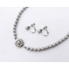 [Gray Series 6/40 cm Shell Pearl Necklace And Earring Set]