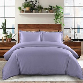 Royal Hotel Bedding Duvet Cover 500 Thread Count 100% Cotton King Size, Button Closure, Soft and Cool, 3 Piece King/Cal-King Duvet Cover Set, Solid, Periwinkle