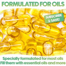 XPRS Nutra Size 0 Empty Vegan Capsules - 1000 Count Clear Veggie Capsules for Essential Oils - Empty Vegetable Capsules for Essential Oils - DIY Oil Filling Works with Most Essential Oils