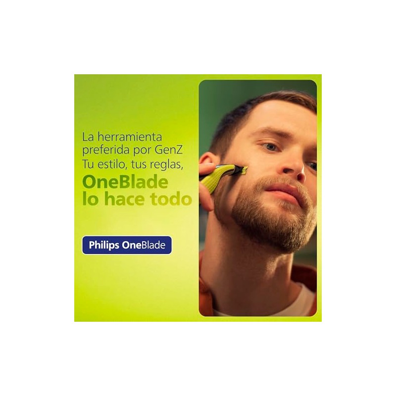 Philips OneBlade Afeitadora y Recortadora Eléctrica de Barba para Hombre