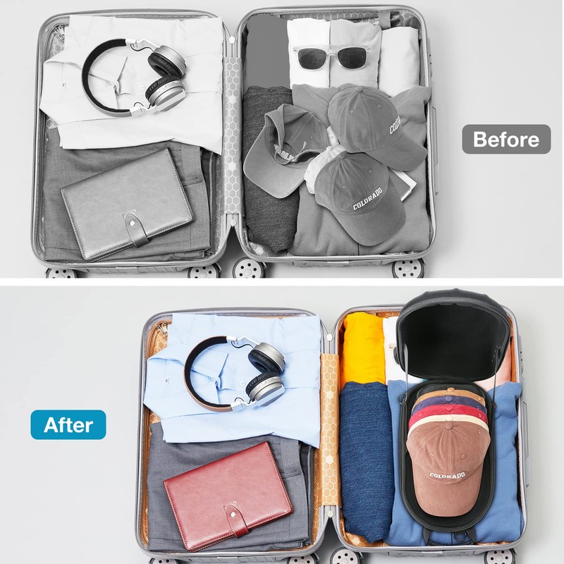 ProCase Hat Travel Hard Case, Hat Carrier Storage Bag for