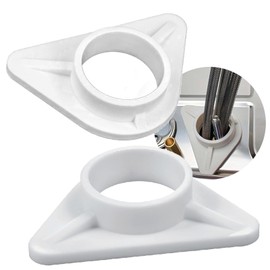 Pack of 2 Sink Reinforcement Stabiliser for Fittings on Stainless Steel Sinks, Plastic Sink Reinforcement with Diameter 36.5 mm Inner Bore (White)