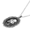 Controse Silver-Toned Stainless Steel The Gentleman Skull Cameo Necklace