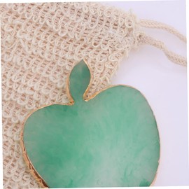 Minkissy 1pc Light Green Resin Manicure Palette Agate Gold Brim Professional Nail Mixing Tray for Nail Art Easy to Clean for Blending Pigments and Lipsticks