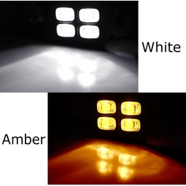 iJDMTOY Switchback LED Daytime Running Light Kit Compatible with 2012-2015 Toyota Tacoma, White/Amber LED Foglamp Bezel Replacement Assembly w/DRL Turn Signal Features