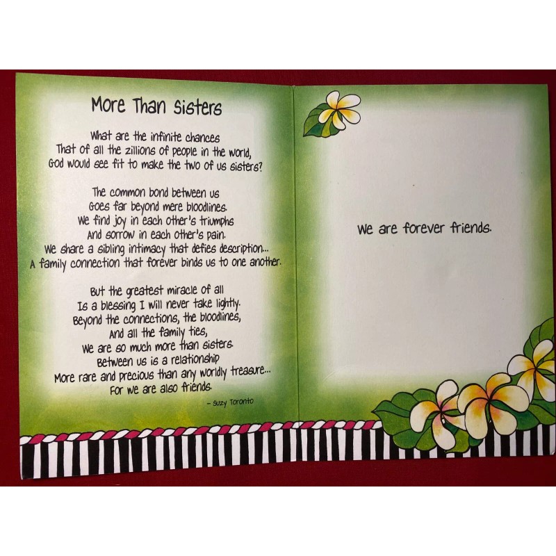 Blue Mountain Arts Greeting Card More than4 ever SISTERS-we are