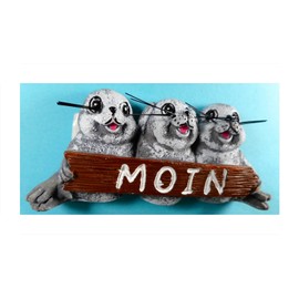 Souvenir Magnet Moin Seal Seal Seal 9.5 x 4.5 x 1.8 cm Fridge Magnet Figure Decoration GCG 3640 Multi-Coloured