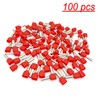 JZK 100pcs Red Double Ferrules Terminals Set 2 x 6mm²