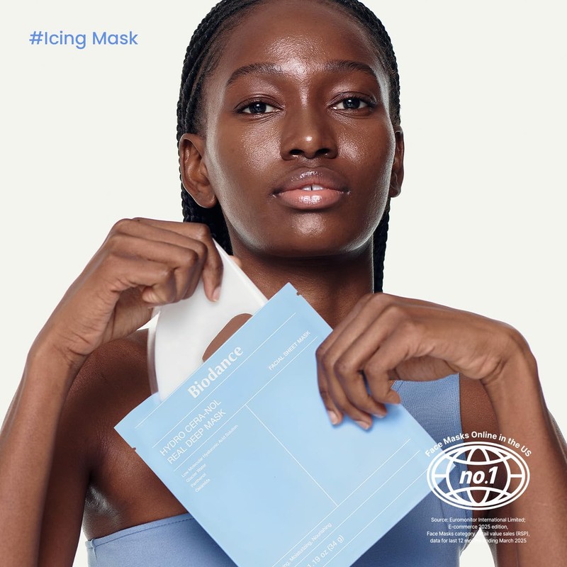 BIODANCE Hydro Cera-nol Real Deep Mask, Overnight Hydrogel Mask, Hydrating