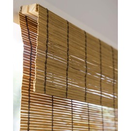 CHICOLOGY Bamboo Roman Shades - Smart Choice Eco-Friendly Light Filtering Blinds for Windows, Premium Quality, Ideal for Home, Fox, 32"W X 64"H