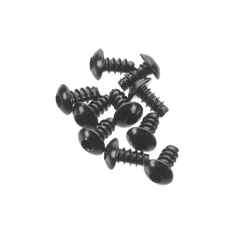 Axial AXA433 Hex Socket Button Head Screws (10-Piece), M3x6mm, Black