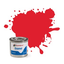 Humbrol AA0206 14ml No. 1 Tinlet Enamel Paint 19 (Bright Red Gloss)