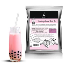 Strawberry Bubble Tea Powder (1 kg), 33 Servings - Make Bubble Tea at Home - Ideal for Frappes, Coffee, Boba Tea, Milkshakes - Gluten Free, Halal Certified – Extra Value Pack