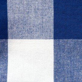 DII Buffalo Check Collection, Classic Farmhouse Tablecloth, Table Topper, 40x40, Navy & Cream
