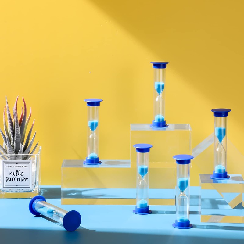 24 Pcs Sand Timer Kids Hourglass Acrylic Covered Clock Toothbrush