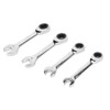 4pcs Short Ratcheting Wrench Set 72 Tooth 8mm 9mm 11mm