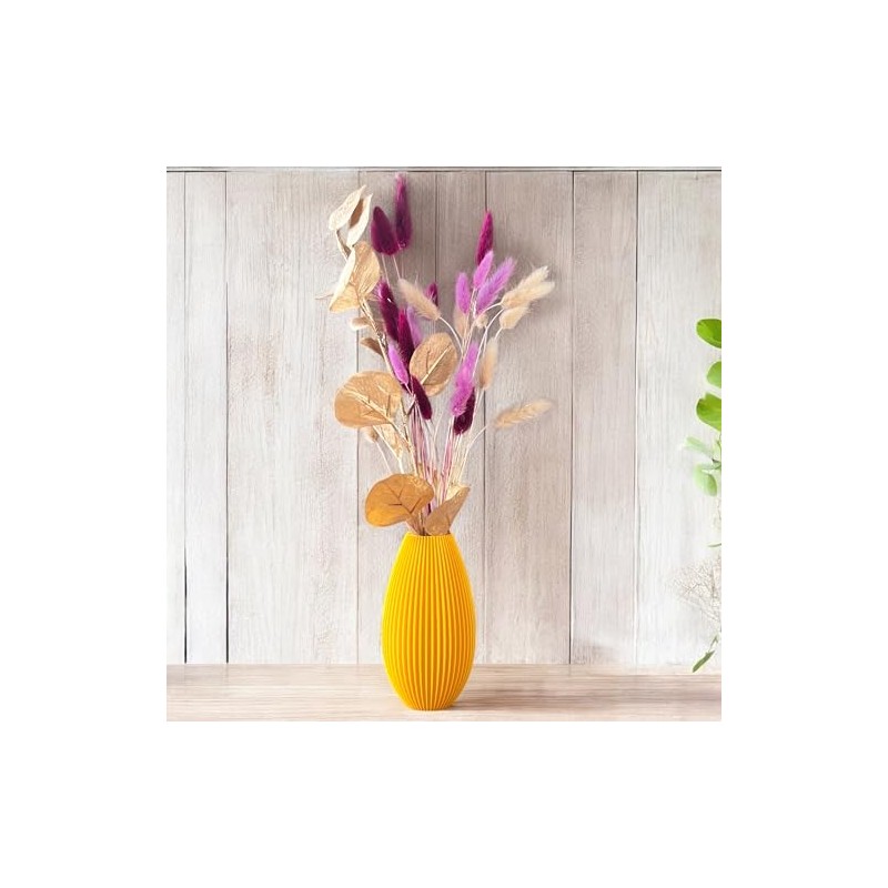 Artificial Flower Vase, Unbreakable 20 cm, Modern, Yellow Vase, Home