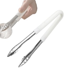 Vubbkdi Stainless Steel Ice Tongs - Ideal for Ice Bucket, Jumbo Ice Balls & King Cubes - Small Tongs for Sugar Cubes, Cheese, Candy - Perfect for Bar & Kitchen Use