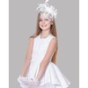 Bniksok Girls White Tea Party Fascinators Hats with Lace Gloves