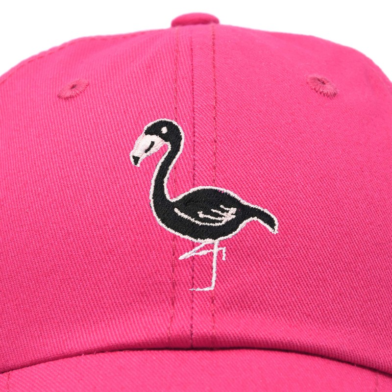 DALIX Black Flamingo Womens Dad Hat Baseball Cap Embroidered in