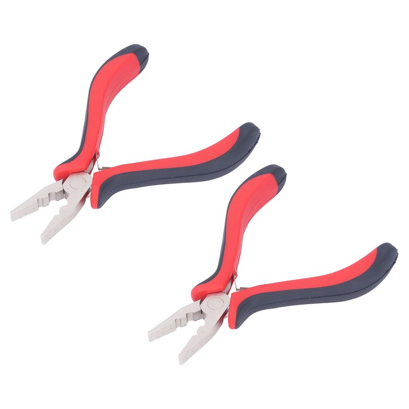 2pcs Hair Extensions Plier Ergonomic Handle Skid Resistance 2 Holes