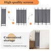4 Panel Room Divider 6FT Steel Frame Screen Folding Privacy