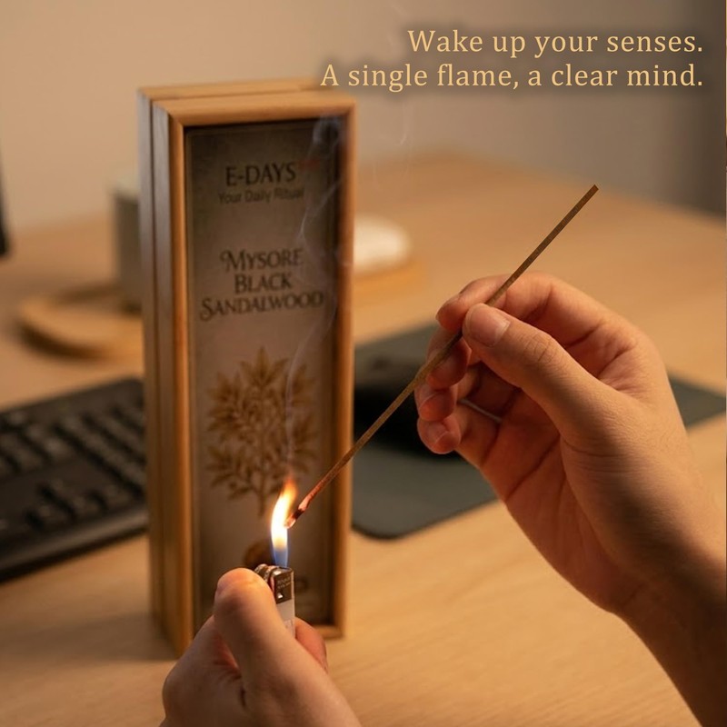 Mysore Sandalwood Incense Sticks – 100g, Approx. 285 Sticks