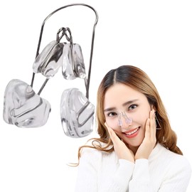 JUJUGO Nose Clip, Petite Nose Clip, No Pain, Nose Muscle, Clear, Soft Sili, Unisex, Ideal Nose in 30 Minutes a Day, Washable
