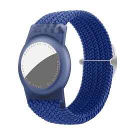Dingfeiyu Nylon für AirTag Armband Kinder Wasserdicht, Anti-Lost, Anti-Kratz-Schutz für die Positionierung des Bracelet für AirTag (blau)