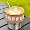 ERCRYSTO Stainless Steel Coffee Tumbler with Leak-Proof Lid - 13.5oz