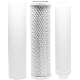 2-Pack Replacement Filter Kit Compatible with Puromax PC4 RO System - Includes Carbon Block Filter, PP Sediment Filter & Inline Filter Cartridge - Denali Pure Brand
