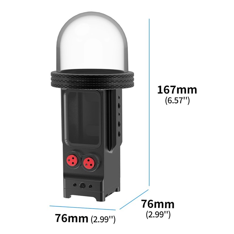 CS PRIORITY Compatible for Pocket 3 Aluminum Alloy Waterproof Housing