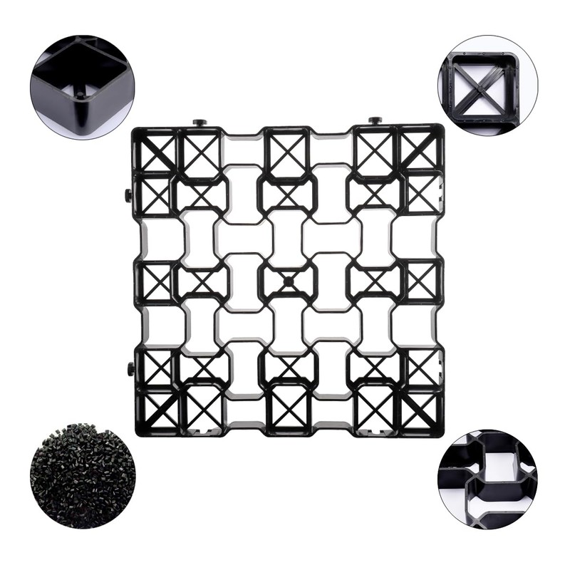 11 sq ft/4pcs Pack Permeable Pavers Grass Grid for Driveway,